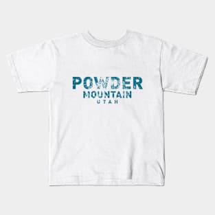 Powder Mountain Ski Resort by Buck Tee Kids T-Shirt